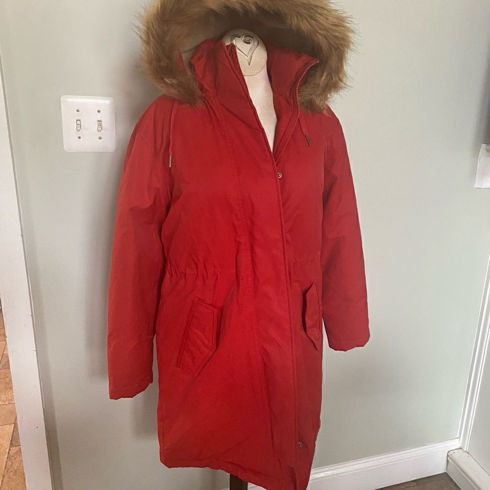 A New Day Hooded Coat Burnt Orange Sz XS NWT - Picture 3 of 7